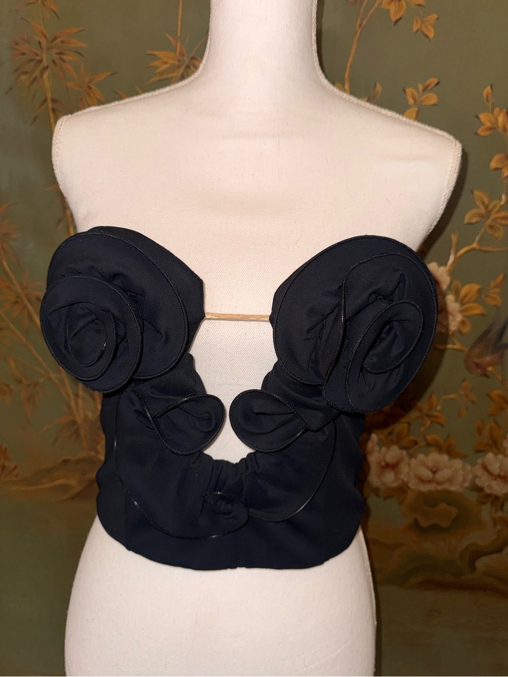 Magda Butrym Black Strapless Bustier Corset Top